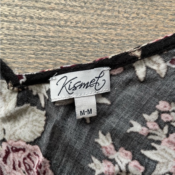 Women’s Kismet Size M Floral Blouse Sleeveless Slit-Back - Picture 2 of 5